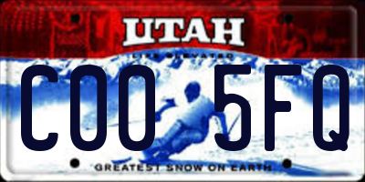 UT license plate C005FQ