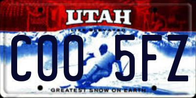UT license plate C005FZ