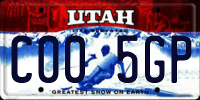 UT license plate C005GP