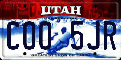 UT license plate C005JR
