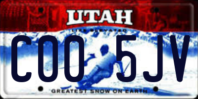 UT license plate C005JV