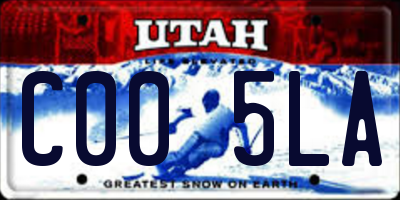 UT license plate C005LA