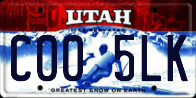 UT license plate C005LK