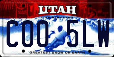 UT license plate C005LW