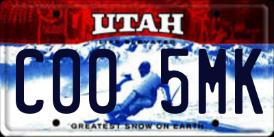 UT license plate C005MK