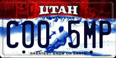 UT license plate C005MP