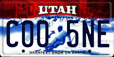 UT license plate C005NE