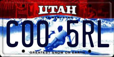 UT license plate C005RL