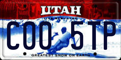 UT license plate C005TP