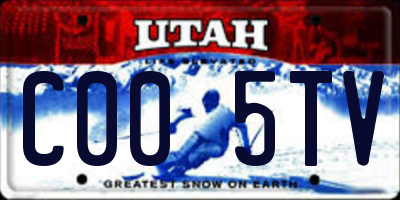 UT license plate C005TV