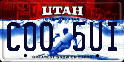 UT license plate C005UI