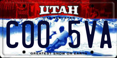 UT license plate C005VA