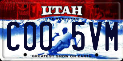 UT license plate C005VM