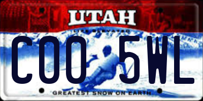 UT license plate C005WL