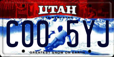 UT license plate C005YJ