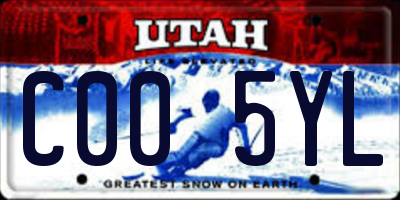 UT license plate C005YL