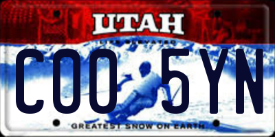 UT license plate C005YN