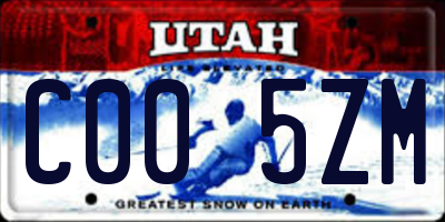 UT license plate C005ZM