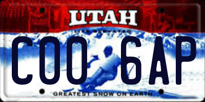 UT license plate C006AP