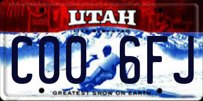 UT license plate C006FJ