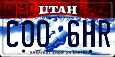 UT license plate C006HR