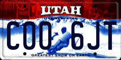UT license plate C006JT