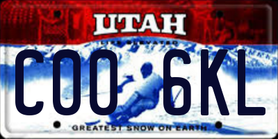 UT license plate C006KL
