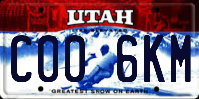 UT license plate C006KM