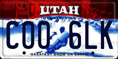UT license plate C006LK