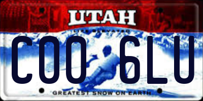 UT license plate C006LU