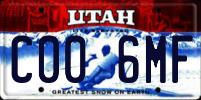 UT license plate C006MF