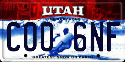 UT license plate C006NF