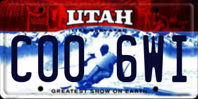 UT license plate C006WI
