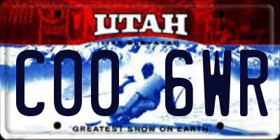 UT license plate C006WR