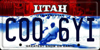 UT license plate C006YI