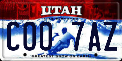 UT license plate C007AZ
