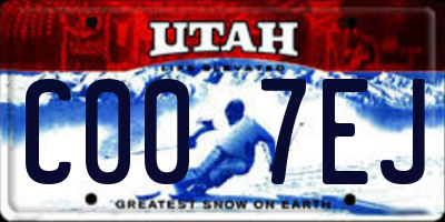 UT license plate C007EJ