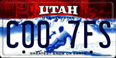 UT license plate C007FS