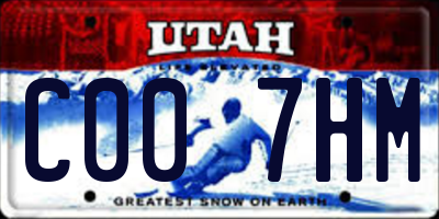 UT license plate C007HM