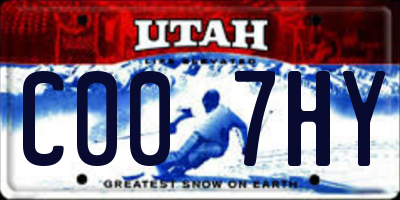 UT license plate C007HY