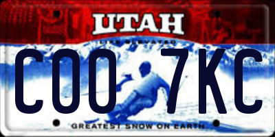 UT license plate C007KC