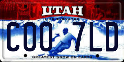 UT license plate C007LD