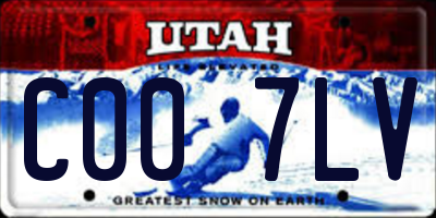UT license plate C007LV