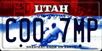 UT license plate C007MP