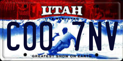 UT license plate C007NV