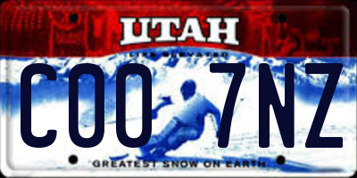 UT license plate C007NZ