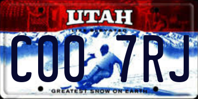 UT license plate C007RJ