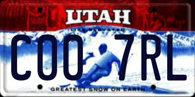 UT license plate C007RL