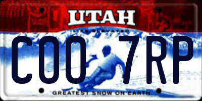 UT license plate C007RP