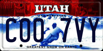 UT license plate C007VY